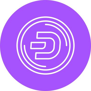 Dash logo web simgesi vektör çizimi 