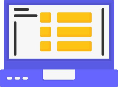 menü web simgesi basit illüstrasyon