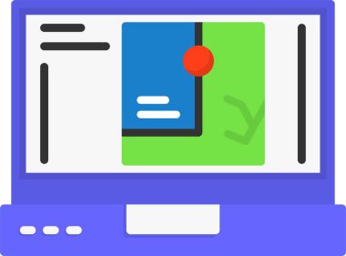 GPS web simgesi, basit illüstrasyon