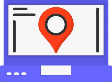 konum pin simgesi, vektör illüstrasyonu basit tasarım