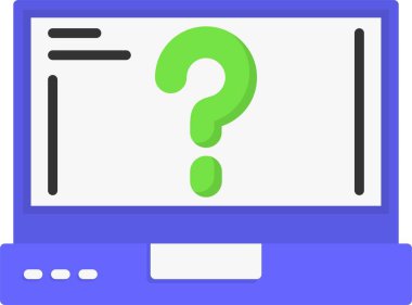 soru işareti simgesi, vektör illüstrasyonu 