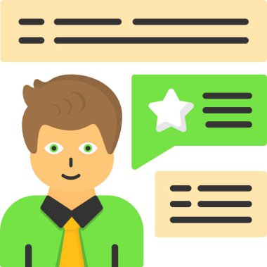 Geri besleme web simgesi basit illüstrasyon