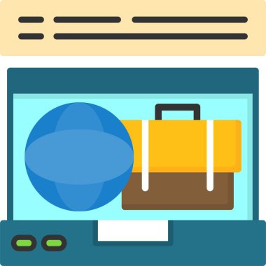 Beyaz arkaplanda izole edilmiş uzak çalışma simgesi 