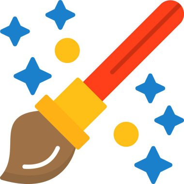 Bir Boya Fırçası simgesinin vektör çizimi