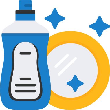 bulaşık yıkama simgesi beyaz arkaplanda izole 