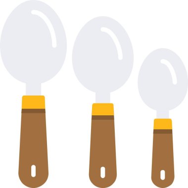 Beyaz Arkaplanda izole edilmiş kaşıklar Web Simgesi