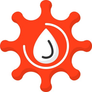 Beyaz arkaplanda kan simgesi, vektör simgesi 