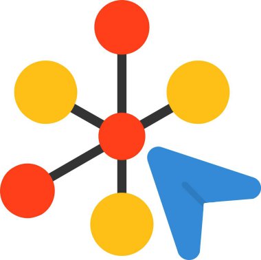 Etkileşimli Web Simgesi Beyaz Arkaplanda İzole Edildi