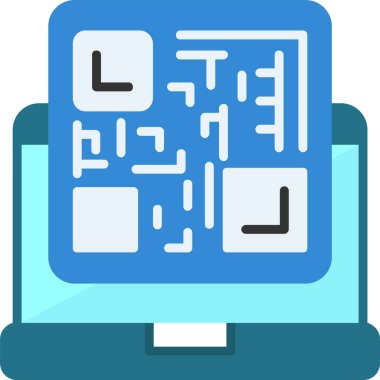 qr kod simgesi vektör çizimi