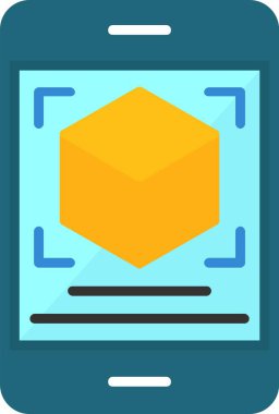 Artırılmış Reality Web Simgesi Beyaz Arkaplanda İzole Edildi