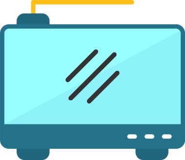 Televizyon web simgesi basit illüstrasyon