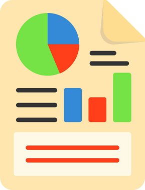 Rapor ver. veri simgesi vektör illüstrasyonu