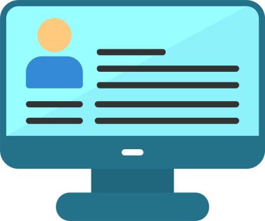 Profil web simgesi, basit illüstrasyon