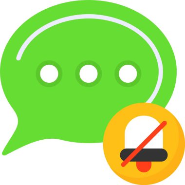 Sessiz Kip Simgesi, Renkli Vektör İllüstrasyonu