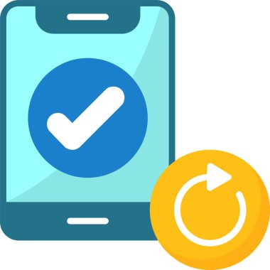 Simgeyi Döndür, Renkli Vektör İllüstrasyonu