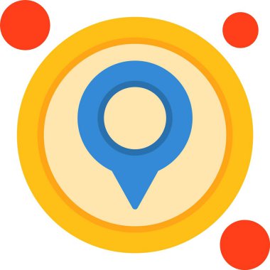 konum pin simgesi, vektör illüstrasyonu basit tasarım