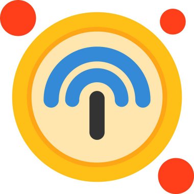 Beyaz arkaplanda yeşil nokta simgesi izole edildi 