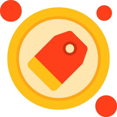 Etiket Düğmesi web simgesi, basit illüstrasyon