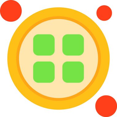 Menü Düğmesi web simgesi, basit illüstrasyon