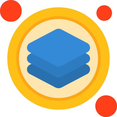 Beyaz arka plan üzerinde izole katman simgesi 