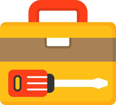 Araç kutusu simgesi, renkli vektör illüstrasyonu