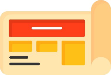 Blueprint web simgesi vektör illüstrasyonu  