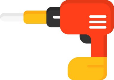 Güç matkabı. Web simgesi basit illüstrasyon