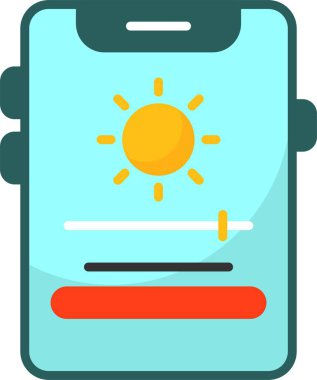 Parlaklık Simgesi, Karşıtlık Simgesini Ayarla, Beyaz Arkaplanda Vektör Silueti 