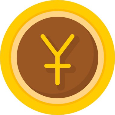 Çin Yuan simgesi vektör illüstrasyonu