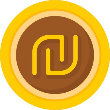 İsrail Shekel para birimi simgesi, vektör illüstrasyonu