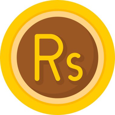 Pakistan Rupi para birimi simgesi, vektör illüstrasyonu