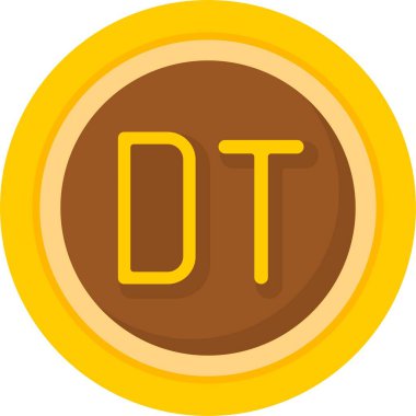 Tunus Dinar ikon vektör illüstrasyonu