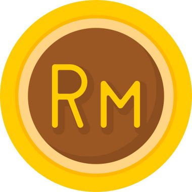 Malezya Ringgit simge vektör illüstrasyonu