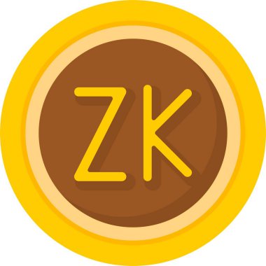 Zambiya Kwacha simge vektör illüstrasyonu