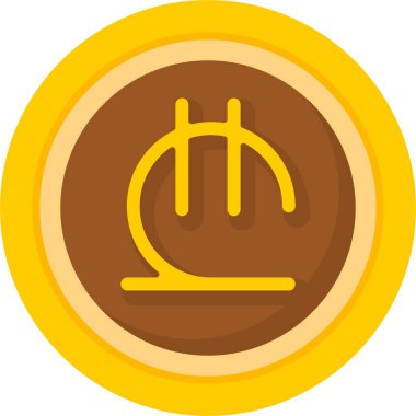 Gürcistan Lari simgesi vektör illüstrasyonu