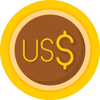  Tuvaluan Doları ikon vektör çizimi