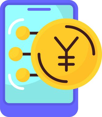 yen simge vektör illüstrasyonu