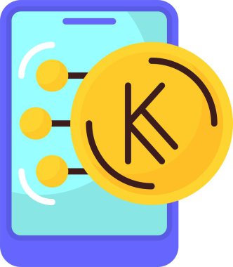 Kenya Şilin ikon vektör illüstrasyonu