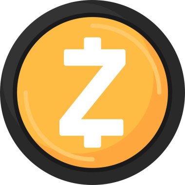 Zcash web simgesi basit illüstrasyon 