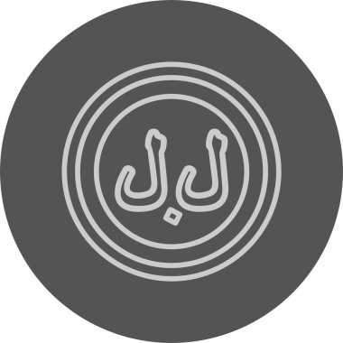 Lübnan Pound para birimi simgesi, vektör illüstrasyonu