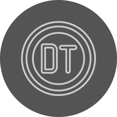 Tunus Dinar ikon vektör illüstrasyonu