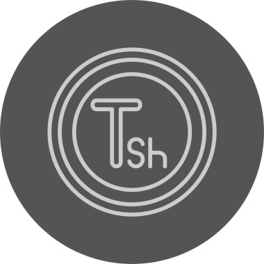 Tanzanya Şilin ikon vektör illüstrasyonu