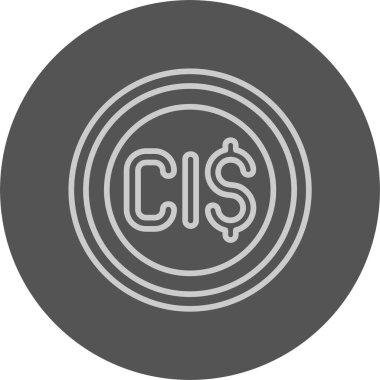 Cayman Adaları Dolar vektör illüstrasyonu