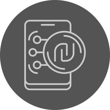 İsrail Shekel para birimi simgesi, vektör illüstrasyonu