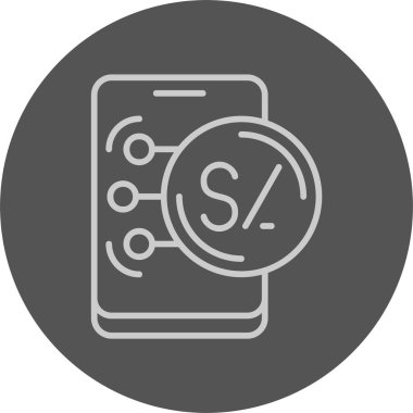 Peru Sol simge vektör illüstrasyonu