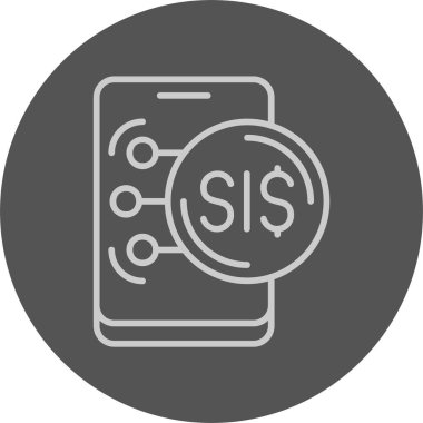  Solomon Adaları Dolar ikon vektör illüstrasyonu