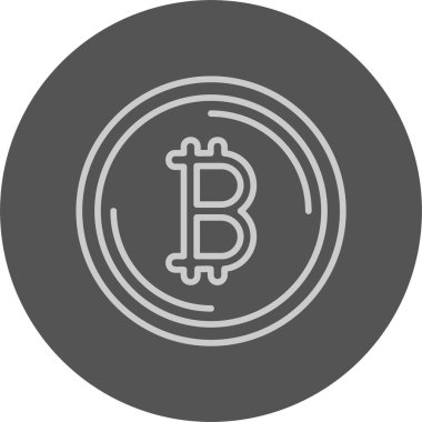 Bitcoin web simgesi basit illüstrasyon