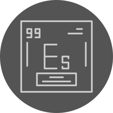 Einsteinium web simgesi vektör çizimi