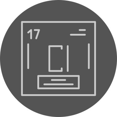 Klor ağ simgesi vektör illüstrasyonu