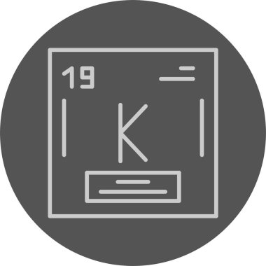 Potasyum web simgesi vektör çizimi